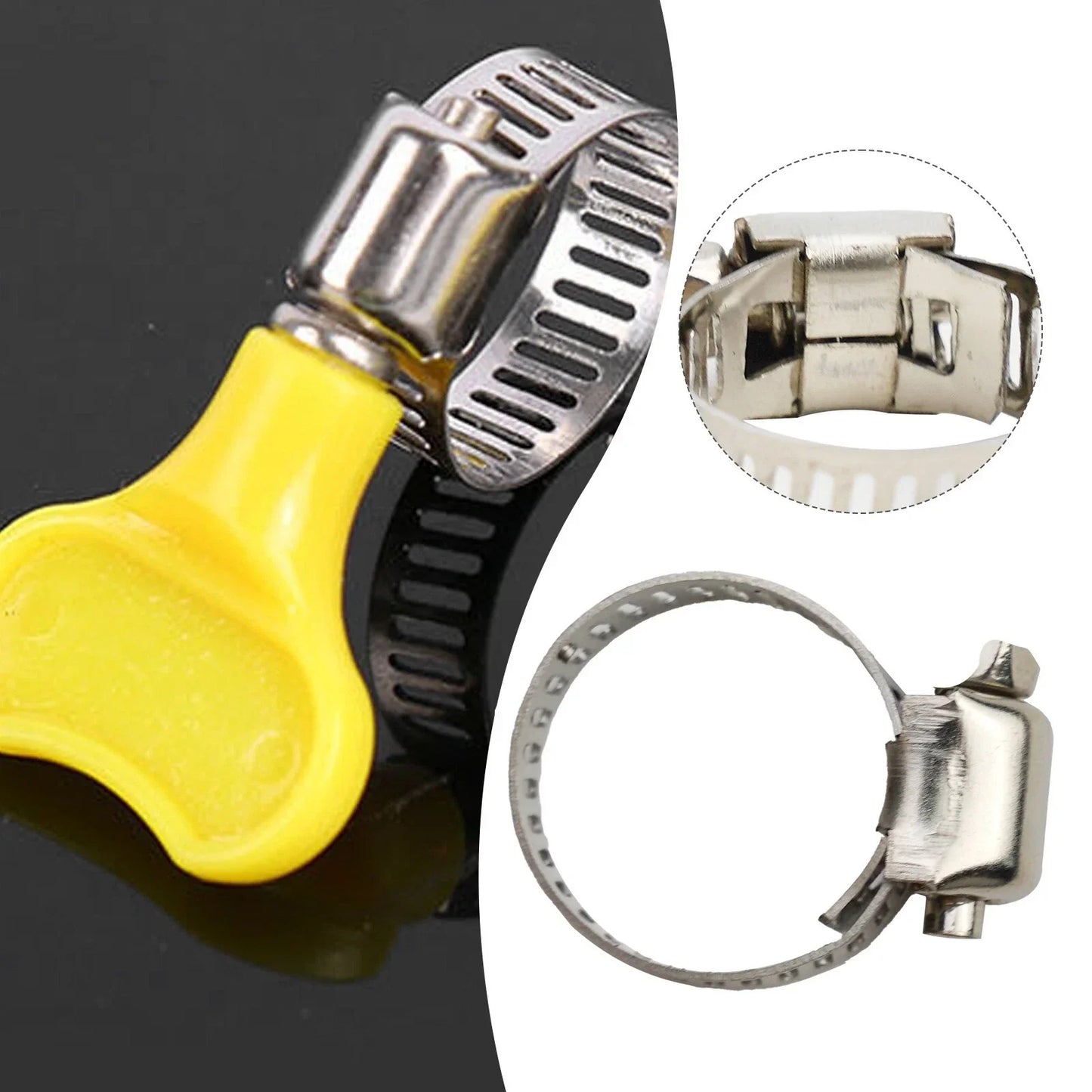 Stainless Steel Clips Drive Hose Clamps Silver Accessories