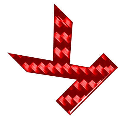 Carbon Red Letter Decals Stickers for Car Badge Emblem (Various Years)