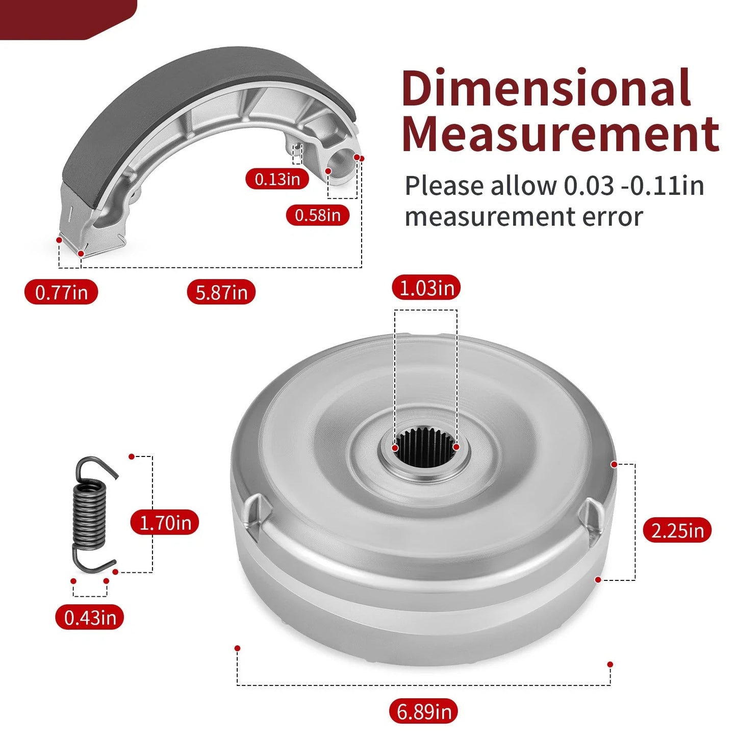 Rear Brake Drum Hub for Honda Foreman 450 TRX450FE TRX450FM (1998–2004)