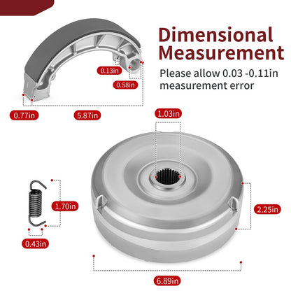 Rear Brake Drum Hub for Honda Foreman 450 TRX450FE TRX450FM (1998–2004)