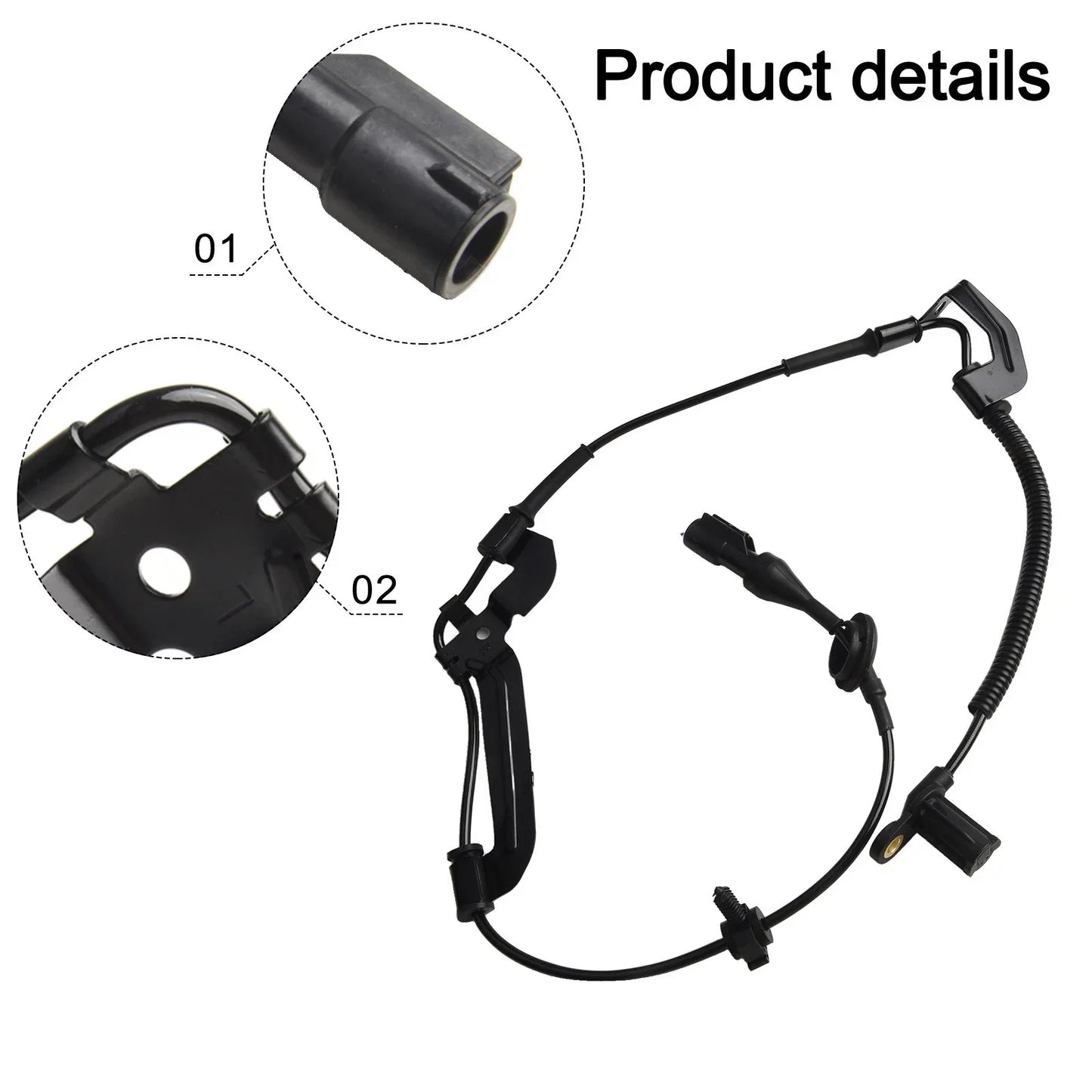 ABS Wheel Speed Sensors Front Left and Right 2Pcs for Ford Escape (2001–2008)