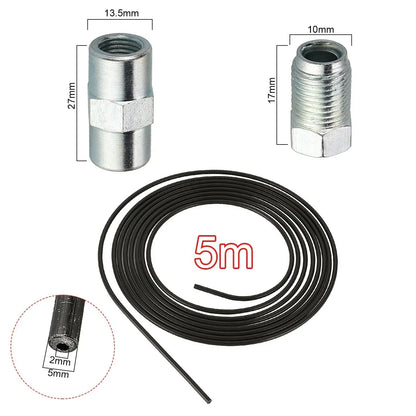 2x 5m 316 Brake Pipe Kit with 20 Nuts 10 Connectors
