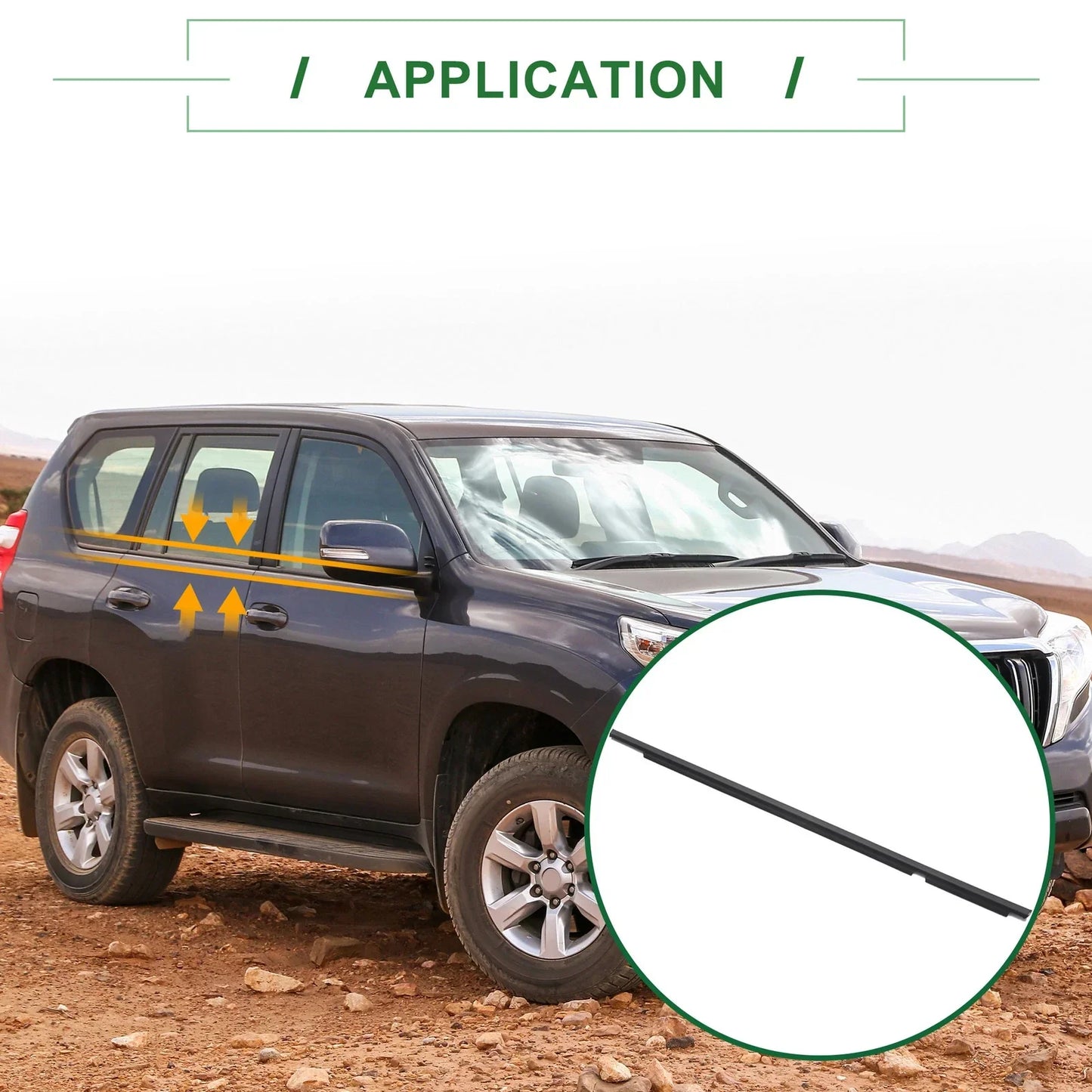 Rear Right Weatherstrip Window Seal for Lexus GX470 (2003-2009)