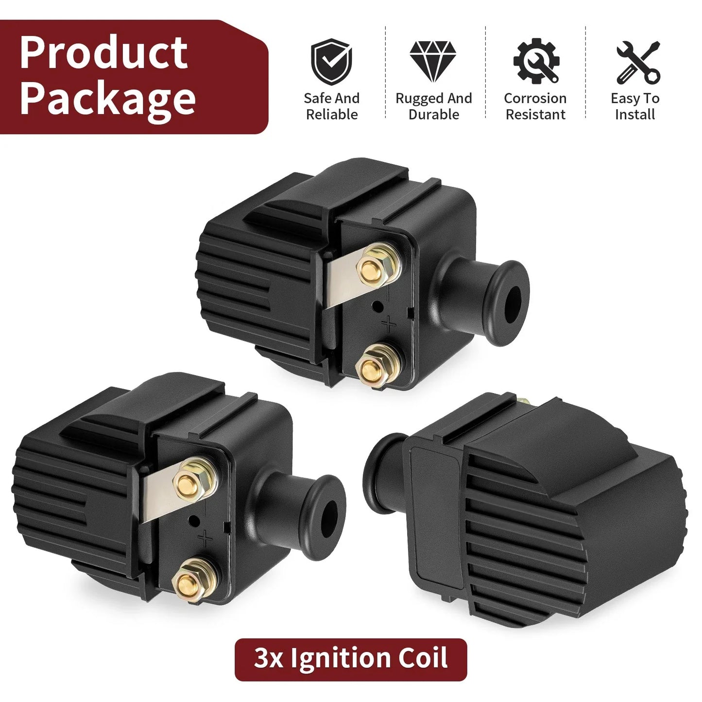 3 x Ignition Coil for Mercury Mariner