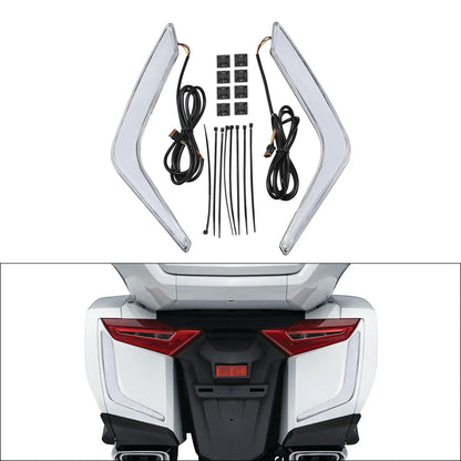Rear Saddlebag Turn Brake Lights Accents for Honda Goldwing GL1800 (2018-2025)