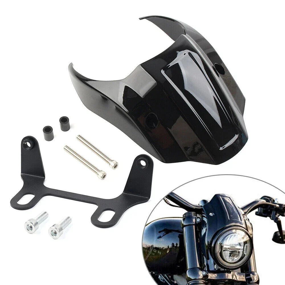 ABS Gloss Black Headlight Fairing Cover for Harley Softail Breakout (2018-2022)