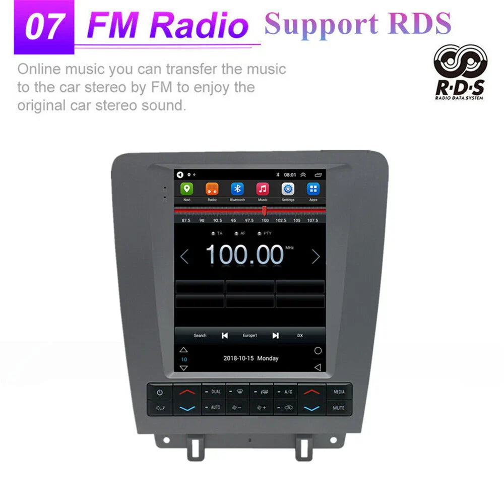 9.7" Car Stereo Radio GPS for 2010-2014 Ford Mustang, Wireless Carplay