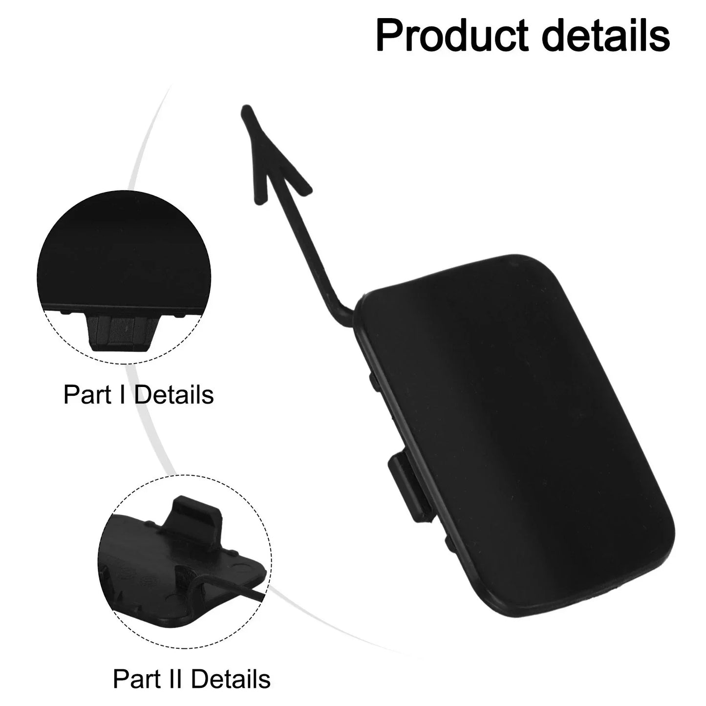 Unpainted Rear Bumper Tow Hook Eye Cover Cap for Q7 (2016–2019)