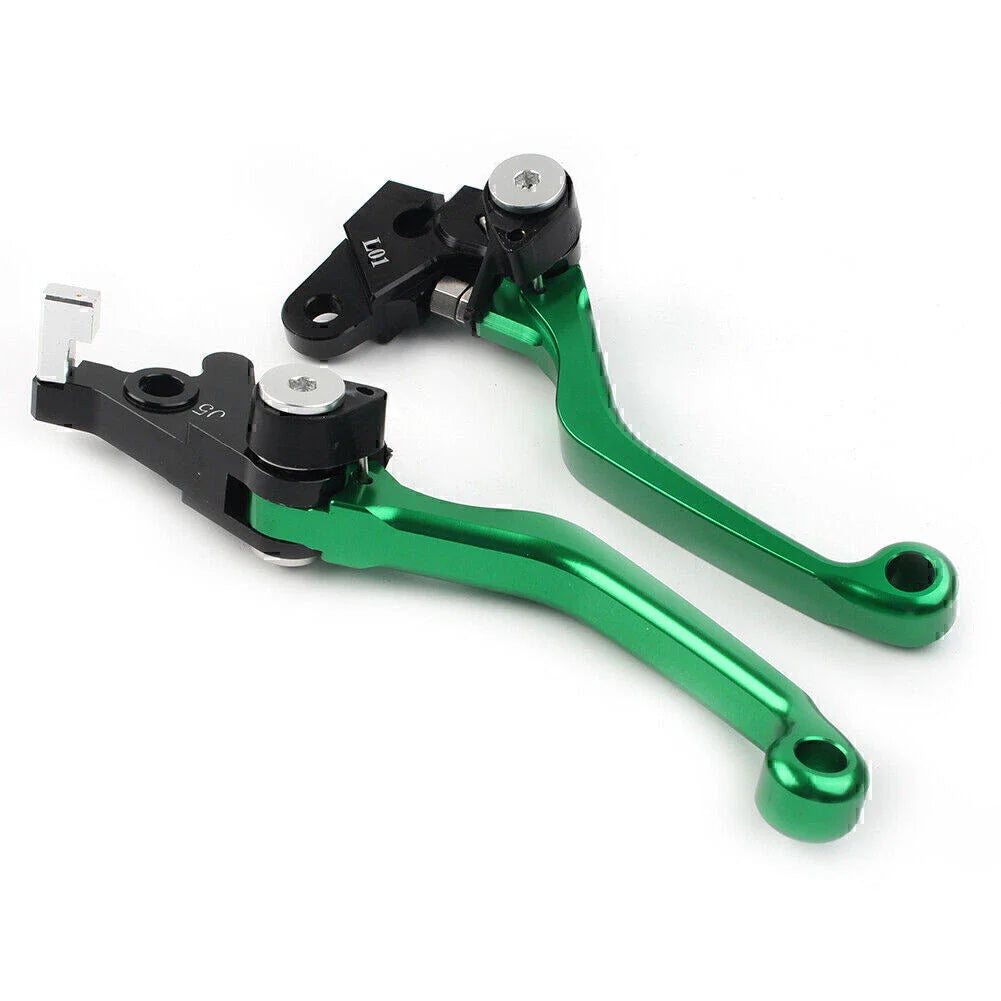 Green CNC Pivot Brake Clutch Levers for Honda XR250 XR400 (1995-2007)