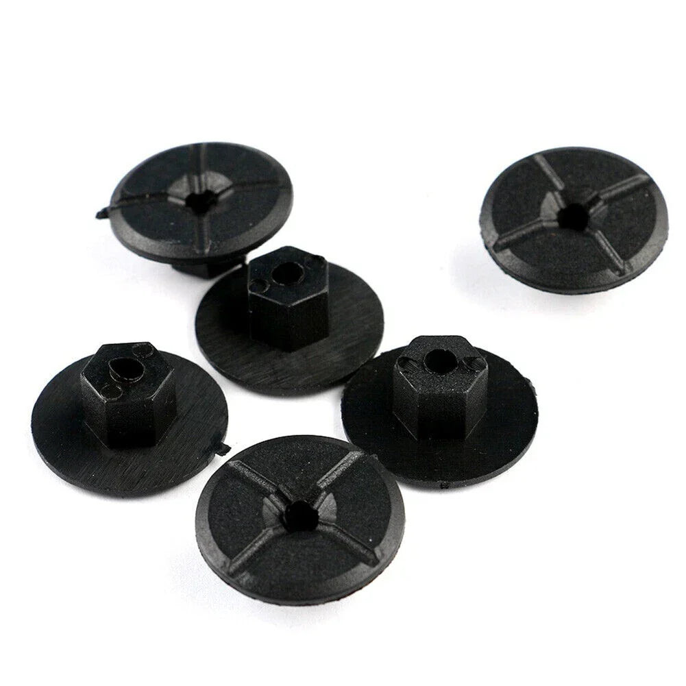 Pack of 10 Black Liner Plastic Nuts for Mercedes W201 (1982–1993)