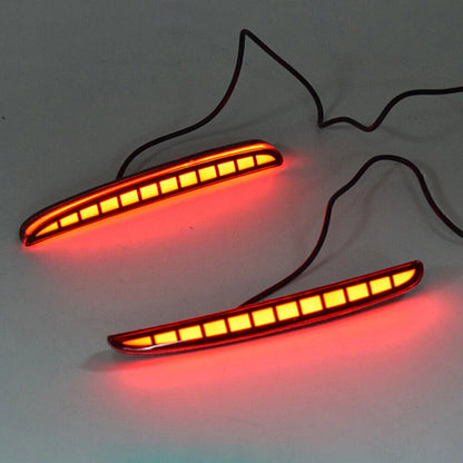 Red LED Rear Brake Tail Light Reflectors for Honda Civic (2017-2020)