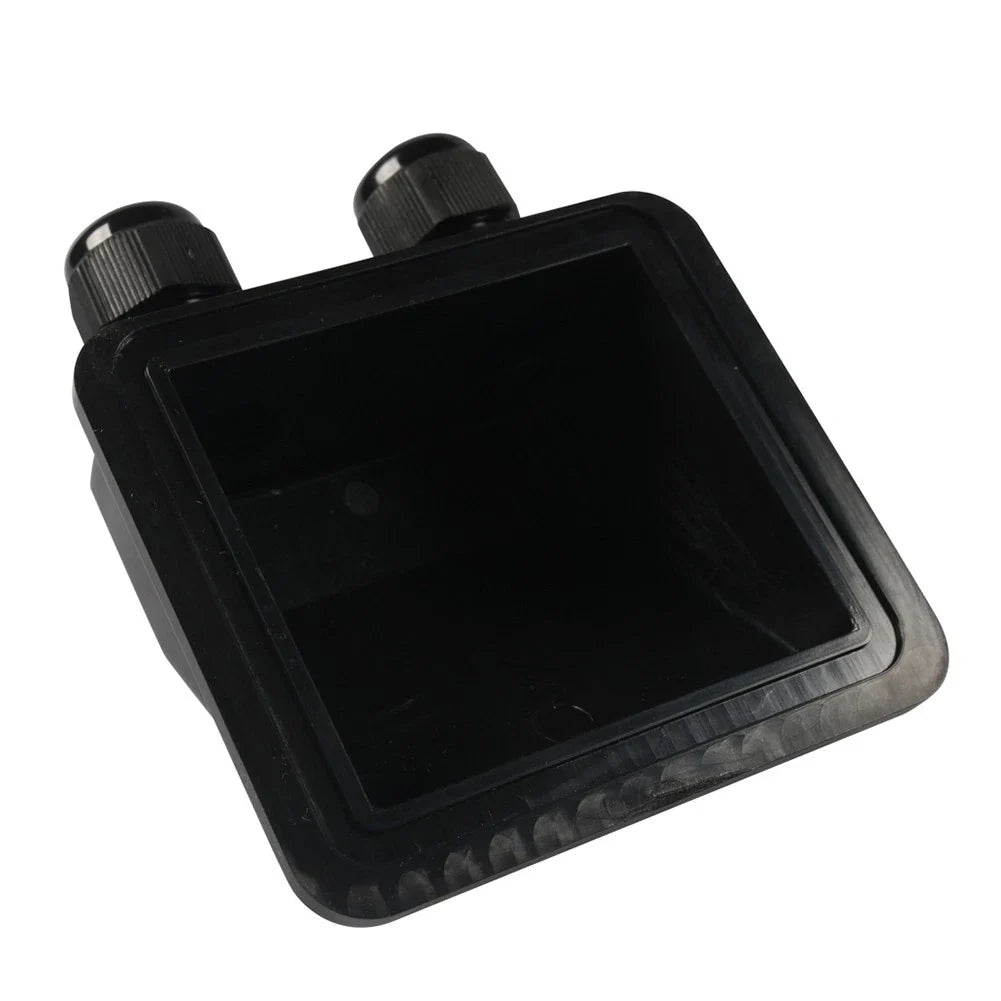 Black Double Wire Cable Entry Gland Box for Solar Panel RV Caravan