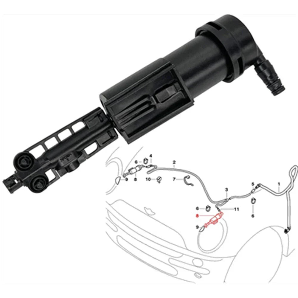 Front Left Headlight Washer Pump for Mini Cooper Hatchback Convertible (2002-2008)