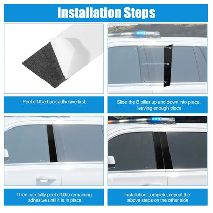 4Pcs Windshield B Pillar Trim for Porsche Panamera (2009-2016) Black