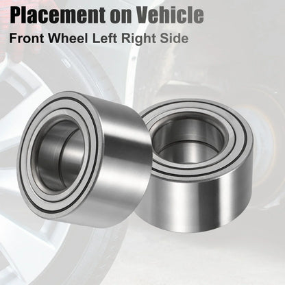 2 x Front Wheel Bearings for LEXUS RX330 (2004-2006) Silver Tone