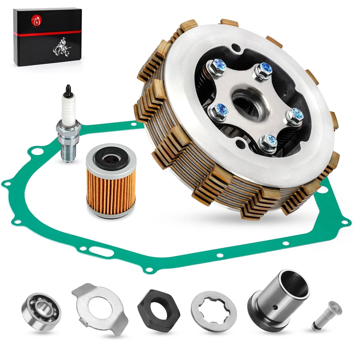 Heavy Duty Clutch Assembly w/ Gasket LOCK WASHER for Yamaha Big Bear 350 (1986–1999)