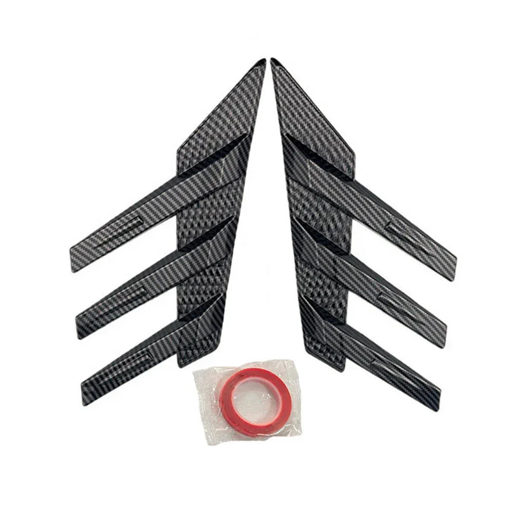 Carbon Fiber Look Rear Windshield Sticker Trim for Car (No Year Specified)