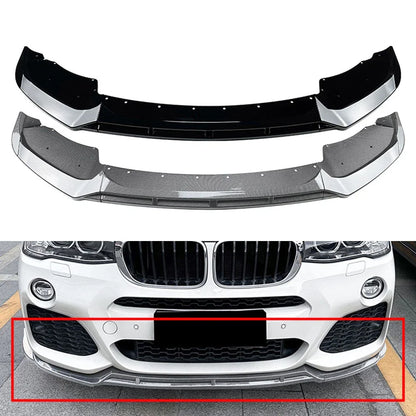 Front Bumper Lip Spoiler for BMW X3 F25, X4 F26 M Sport (2014-2018)