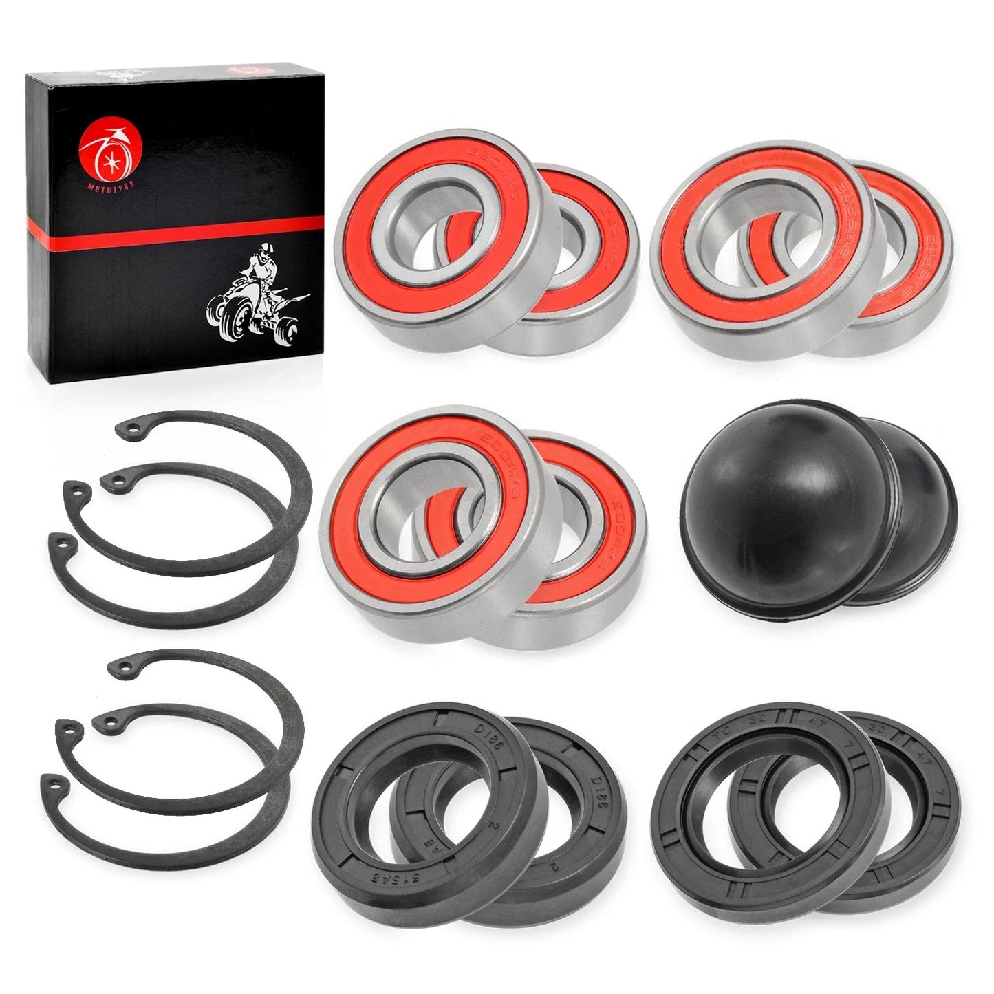 Front Rear Wheel Bearing Kit for Yamaha Golf Cart (1985–2007)