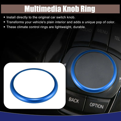 Blue Multimedia Knob Ring for BMW 1-7 Series & X3 X4