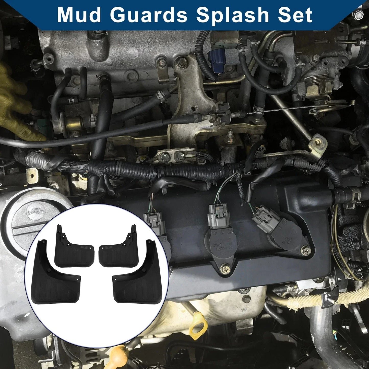Mud Flaps Splash Guards for Mercedes-Benz GLK300 (2008-2013)
