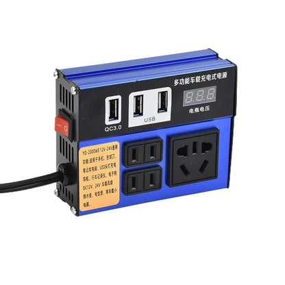Portable DC12V/24V to DC110V/220V Car Power Inverter with Flexible Cable