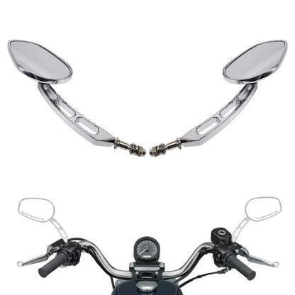 Chrome Rear-View Mirrors for Harley Road Street Glide Sportster Dyna Softail (2006-2023)