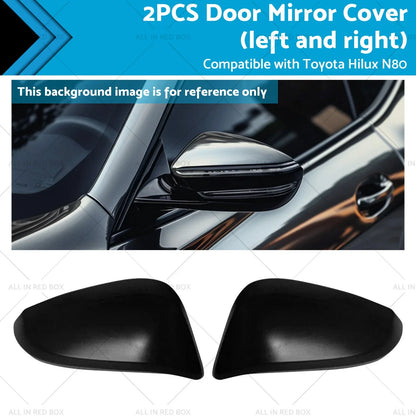 Black Door Mirror Cover for Toyota Hilux N80 (2015-2023)