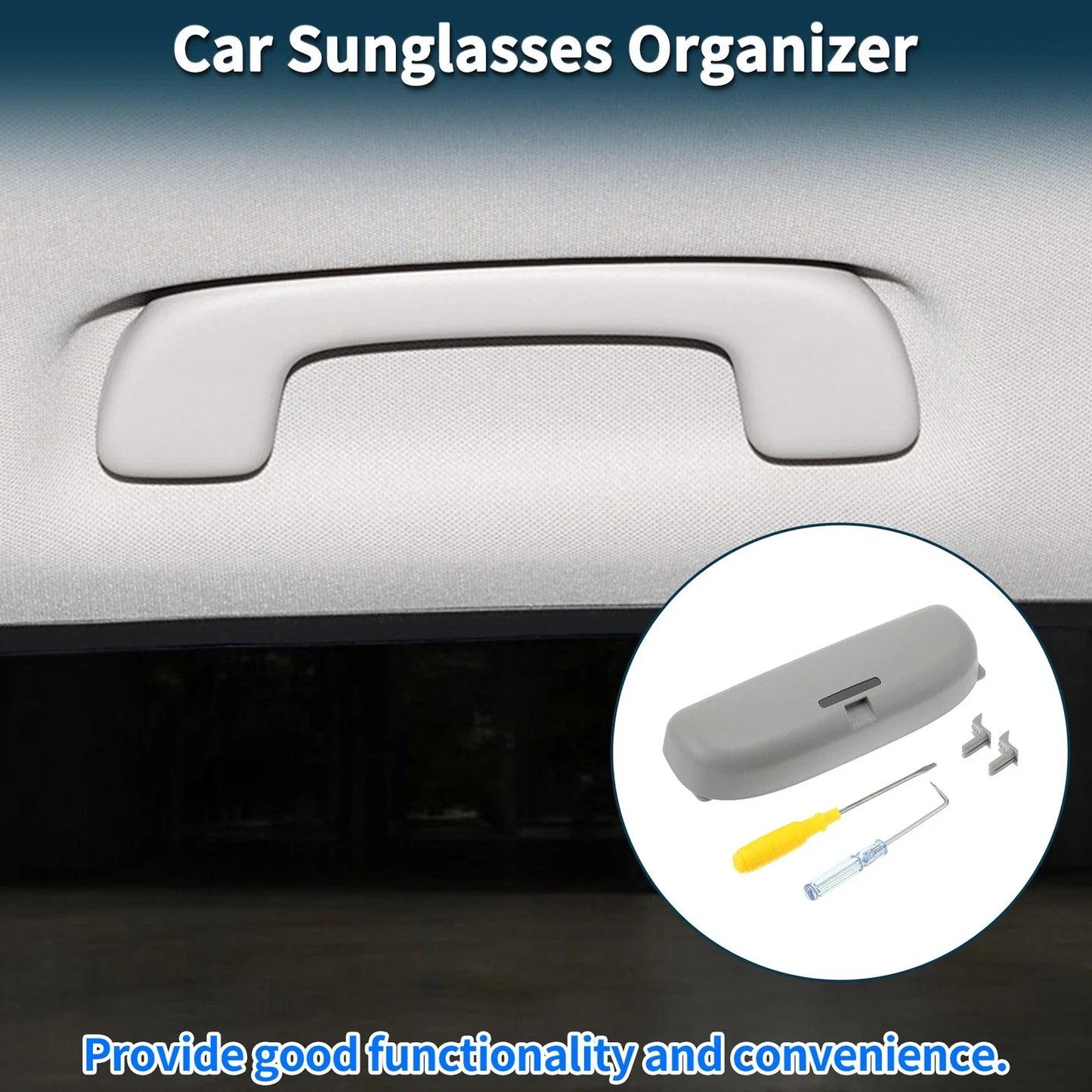 Sunglasses Case for BMW 1 Series F20 Eyeglasses Holder Storage Box Grey