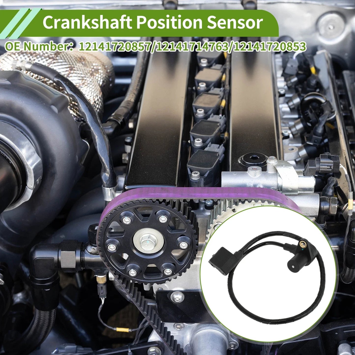 1 Pc Crankshaft Position Sensor for BMW 735i Base (1988-1992)