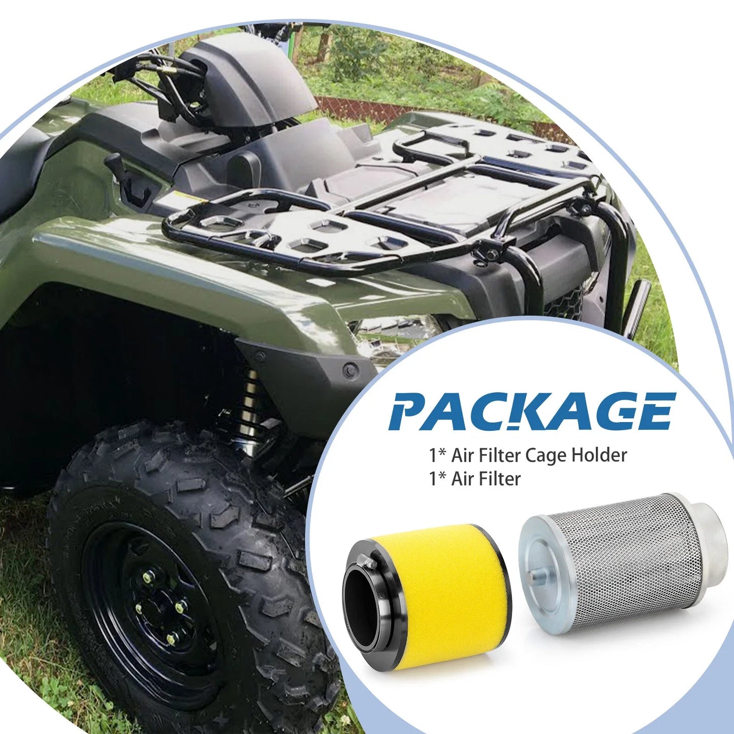 Air Filter & Cage Holder for Honda Rancher 400 TRX400 FA FGA (2004–2007)