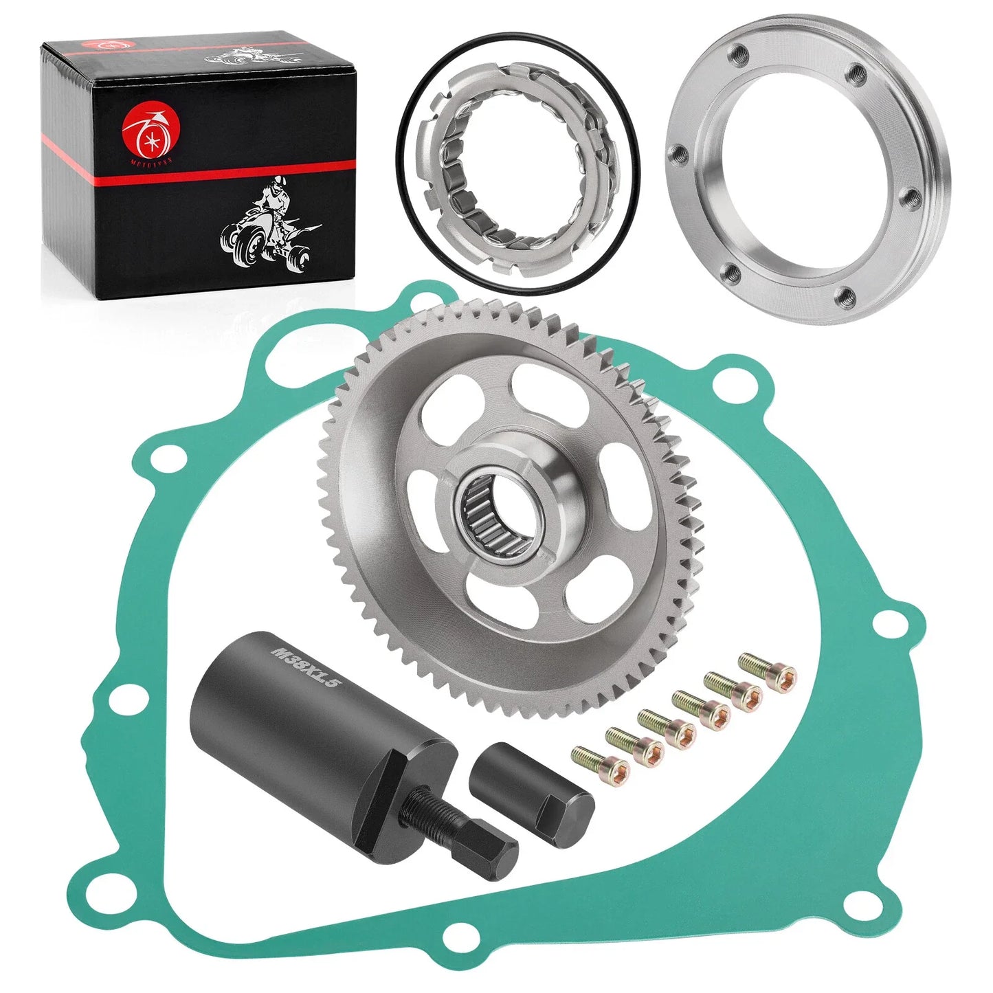 Starter Clutch One Way Bearing and Gear Idler Kit for Suzuki LTZ400 (2003–2014)
