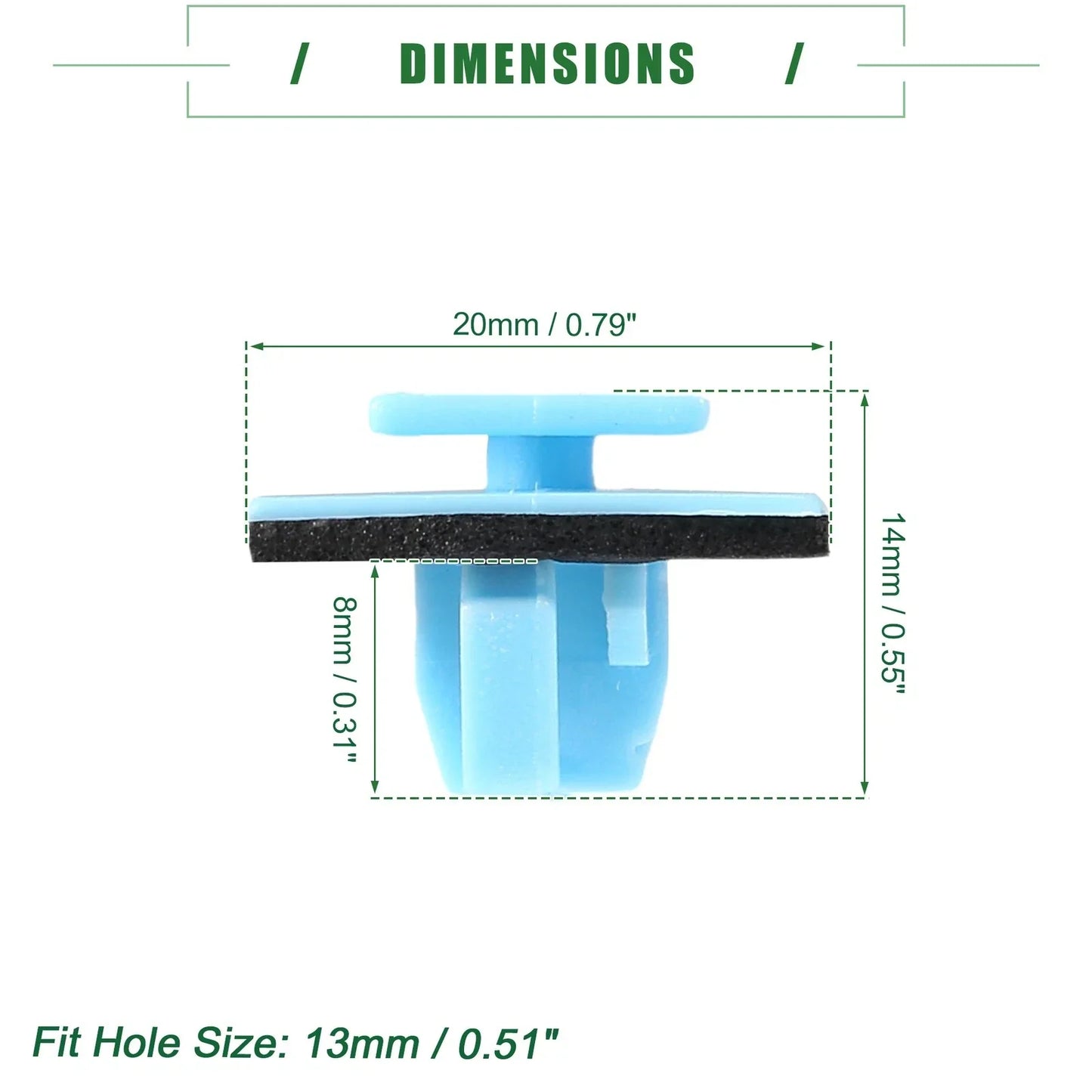 Wheel Opening Retainer Clips 2 x for Hyundai Santa Fe (2013-2021)