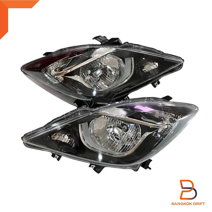 PAIR BLACK BODY HEADLIGHTS for MAZDA BT-50 UTE (2012-2019)