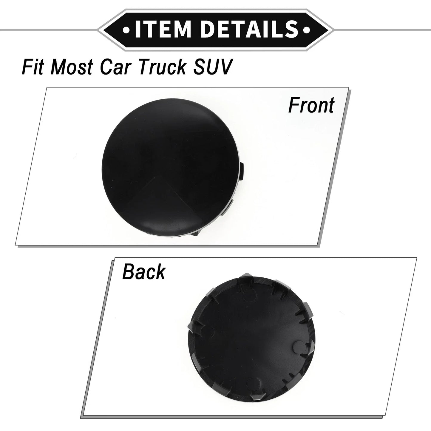 Hub Center Caps  56.5mm for BMW 5 Series G30 (2017-2023) 2.22in OD ABS Black