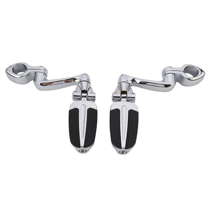 Chrome 1.25" Highway Bar Footpegs for Harley Softail Sportster
