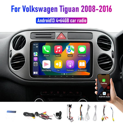 9'' Wireless CarPlay Android Auto Head Unit for VW Tiguan (2008-2016)