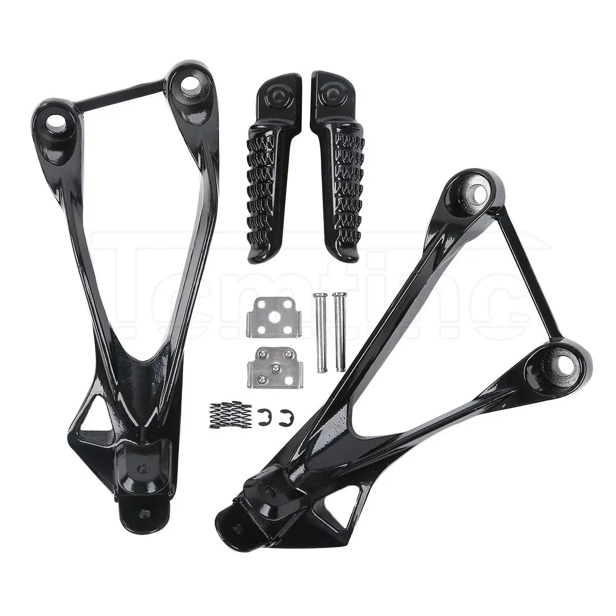 Black Rear Passenger Footpegs for Kawasaki Ninja ZX6R (2005-2008)