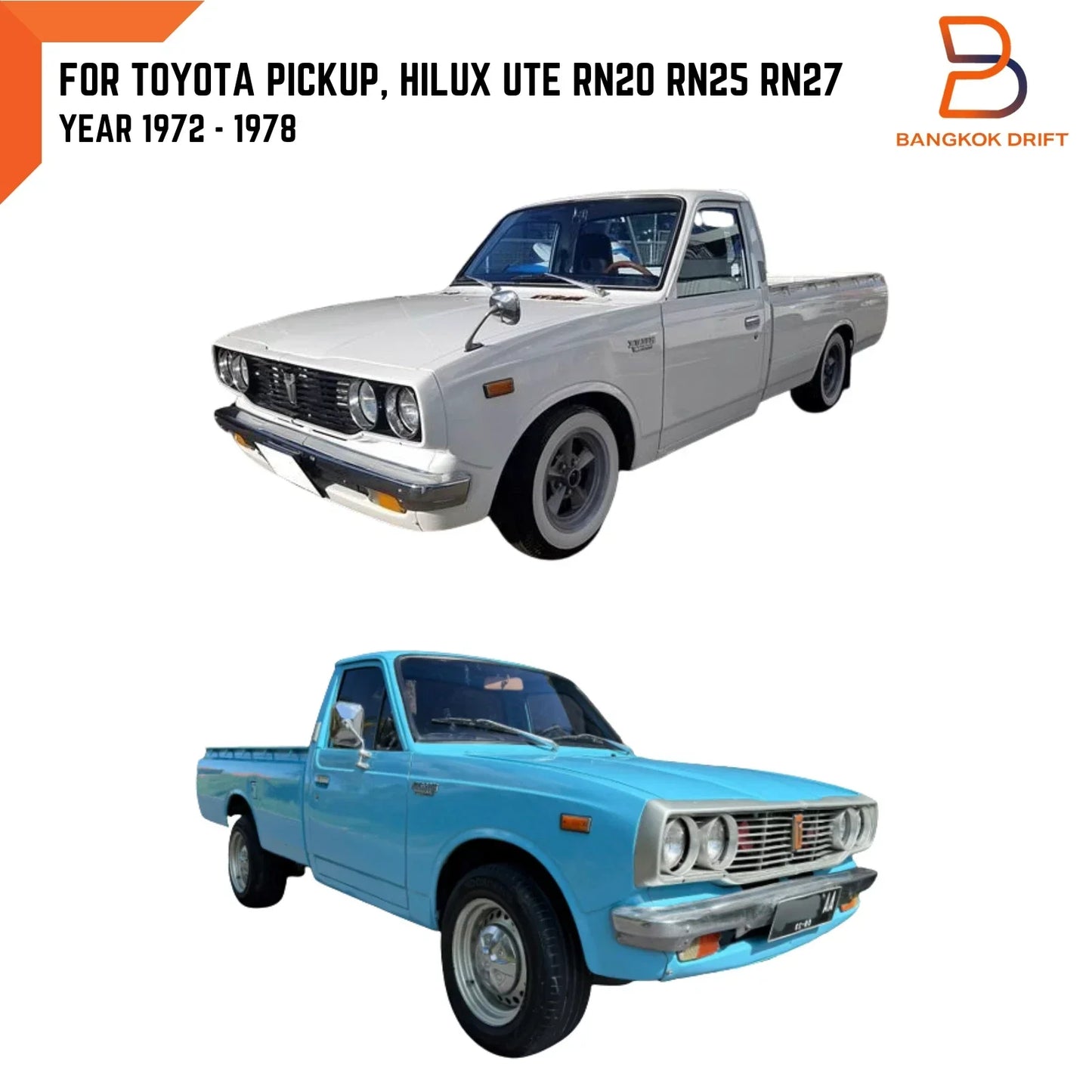 Grey Front Grille Assembly for Toyota Hilux Ute Pickup (1972-1978)