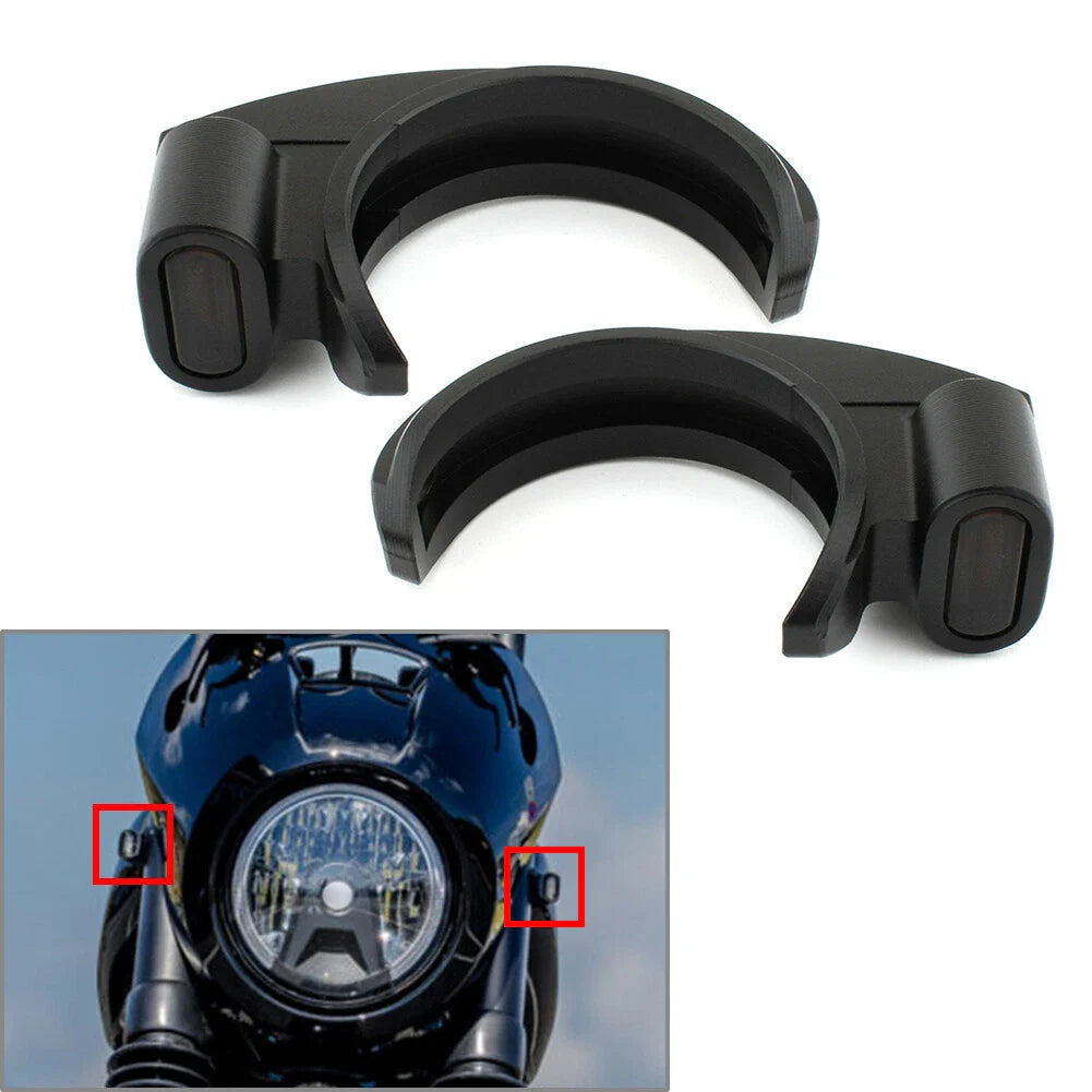 LED Front Turn Signal Light for Harley 39-41mm Front Fork (1936-2023)