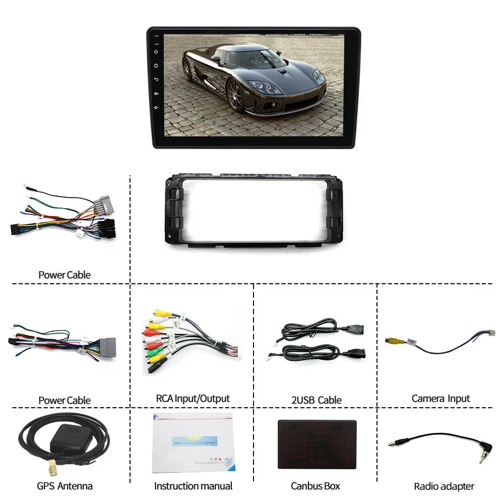 9'' Car Stereo Radio Navigation for Jeep Wrangler, Grand Cherokee, Dodge Caravan