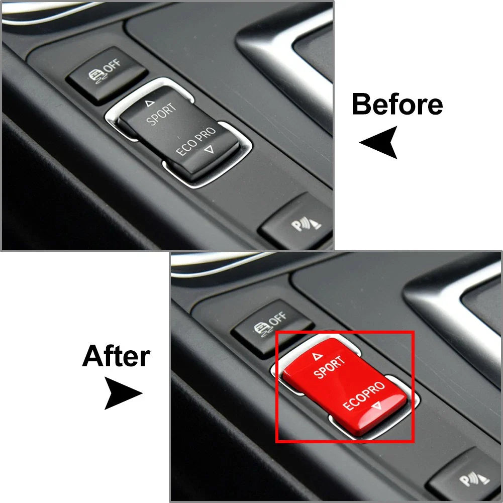 Red Gear Mode Switch Button Trim for BMW 1 2 3 4 Series (2012-2020)