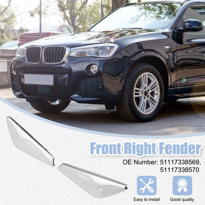 Front Fender Side Marker Finisher Trim for BMW X3 X4 F25 F26