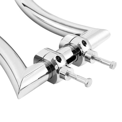 16" Chrome Rise 2" Hanger Handlebar with Risers for Harley Softail