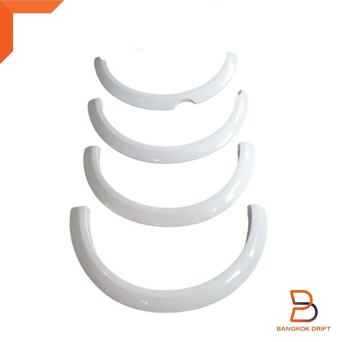 W32 White Fender Flares Wheel Arches for Mitsubishi Triton Ute (05-15)