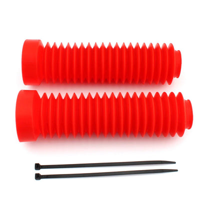 Red Plastic Front Fork Shock Boots for Honda ATC 250R (1983-1986)