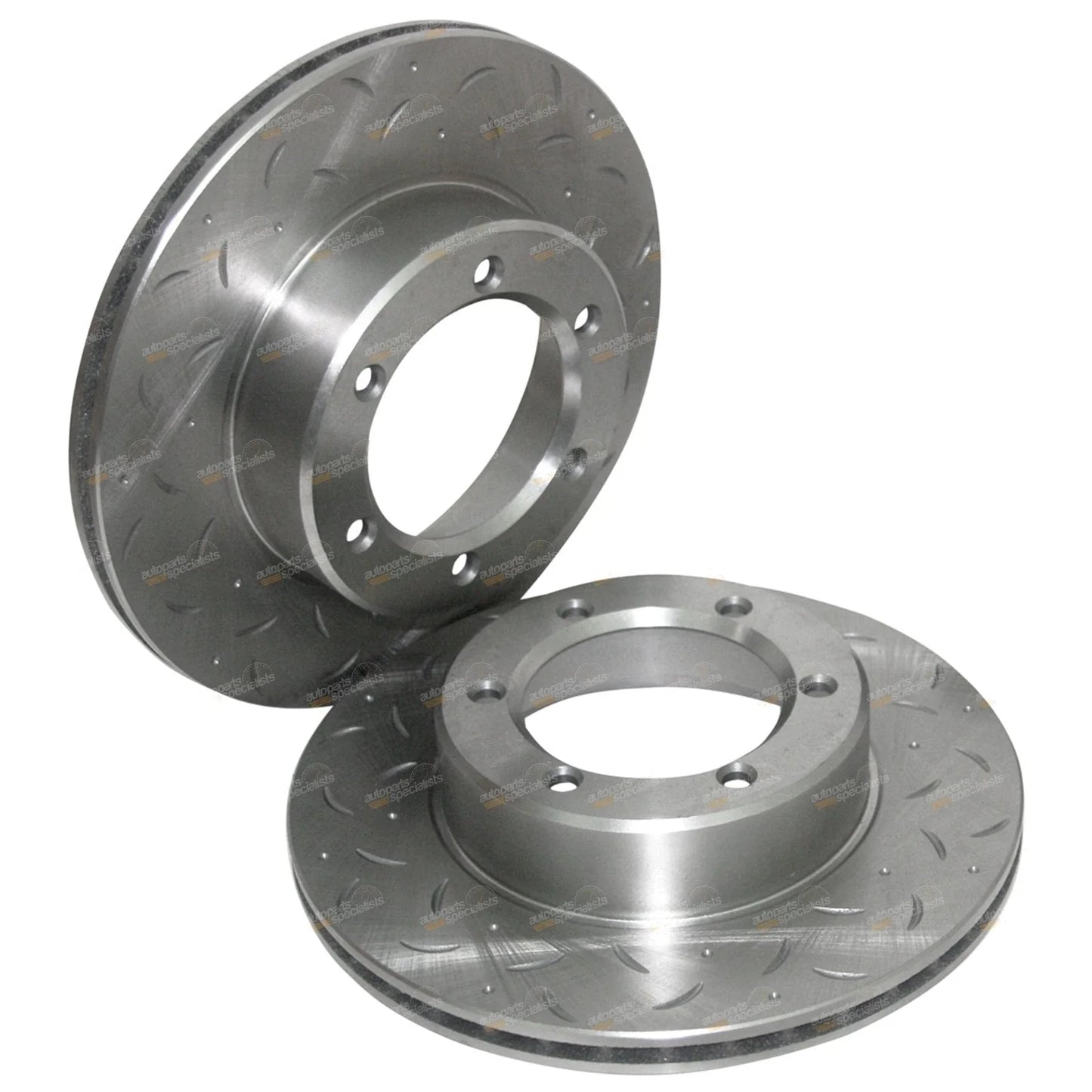 2 x Front Slotted Disc Brake Rotors for Hilux VZN167 VZN172 4x4