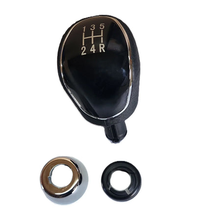 5-Speed Leather Gear Shifter Knob for Ford Fiesta Focus S-Max Mondeo (2005–2018)