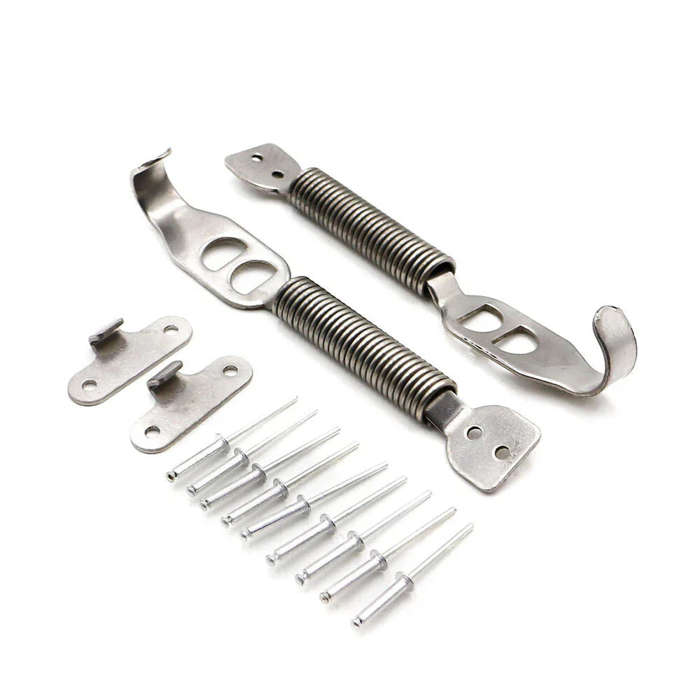 Stainless Steel Racing Bonnet Hook Pin Lock Kit for Car (No Year Specified)