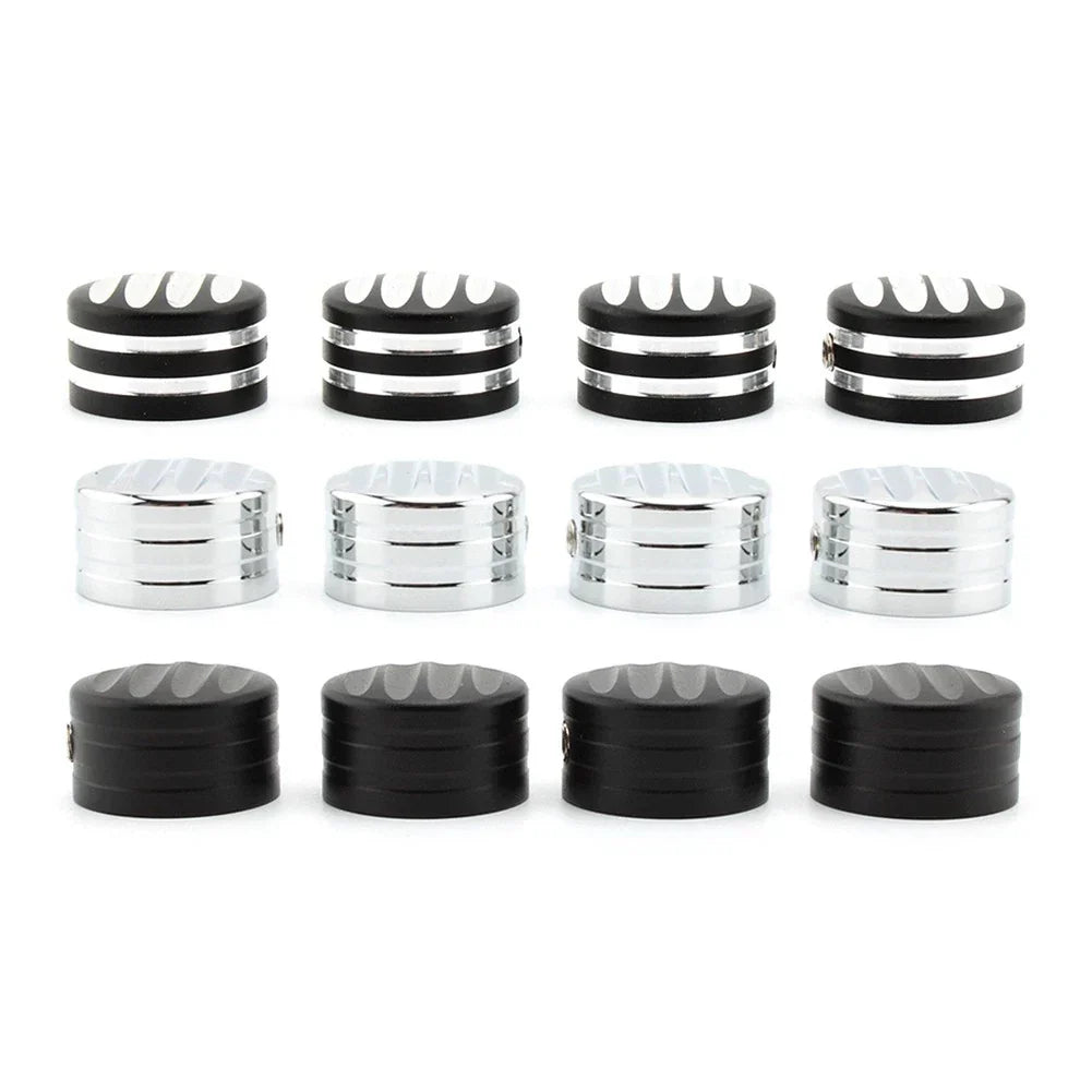 Billet Head Bolt Cover Caps Black for T120 Thruxton Scrambler Street Cup